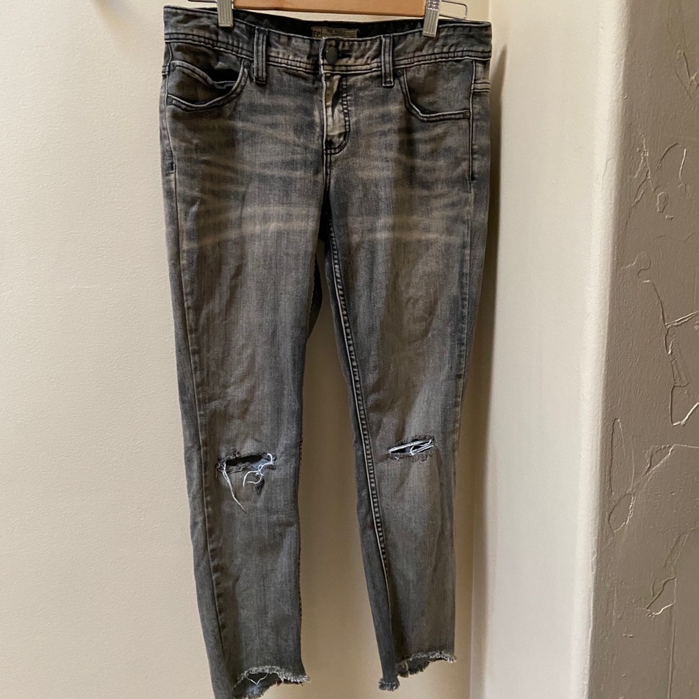 Free People black/  grey denim jeans